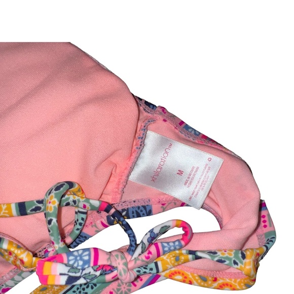 Xhilaration Floral Bikini Top Women’s Size Medium - Picture 4 of 5